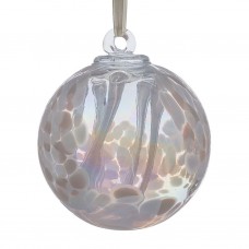 Sienna Glass 15CM SPIRIT BALL - WHITE
