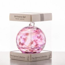 Sienna Glass 10cm Hand Blown Birth Stone Ball  February -Amethyst