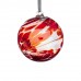 Sienna Glass 10cm  Hand Blown Birthstone Ball For July - Ruby