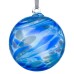 Sienna Glass 10cm Hand Blown Birth Stone Ball  September -Sapphire
